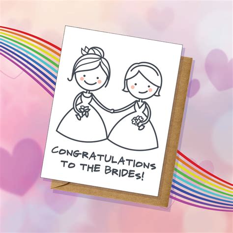 Congratulations Brides Lesbian Wedding Card Madcap And Co