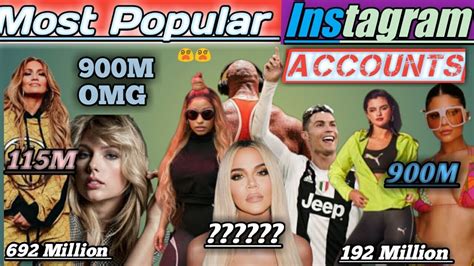 Top 15 Most followers instagram accounts || World Famous Insta Account