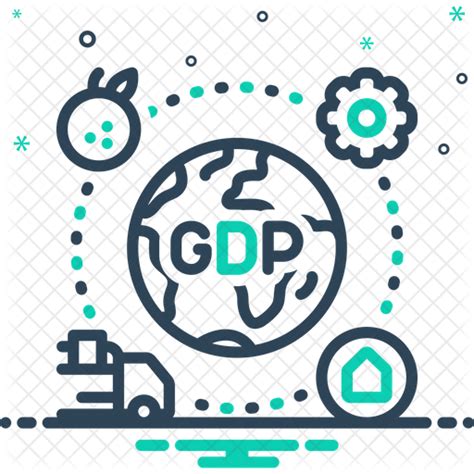 Gross domestic product (gdp) is the total value of everything produced within a country's borders. Gdp Icon of Line style - Available in SVG, PNG, EPS, AI ...