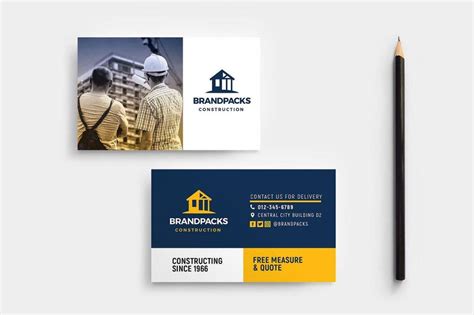 construction business card designs  examples psd ai examples