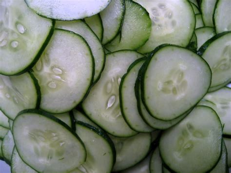 A Rare Sighting Of Cooked Cucumbers Slices Of Blue Sky