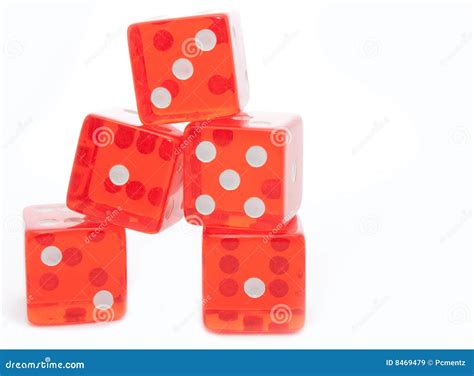 Dice Stack On White Stock Image Image Of Color Dots 8469479