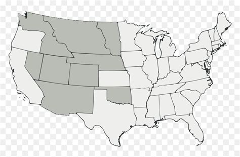 Blank Map Of Usa Png Election Of 1860 Blank Map Transparent Png Vhv