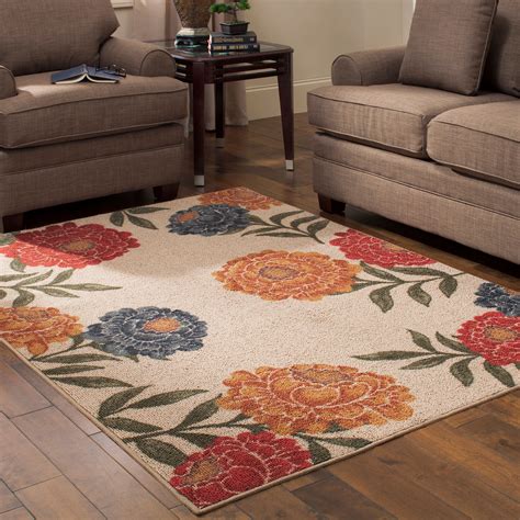 Better Homes And Gardens Washable Floral Berber Area Rug Beige 18x2