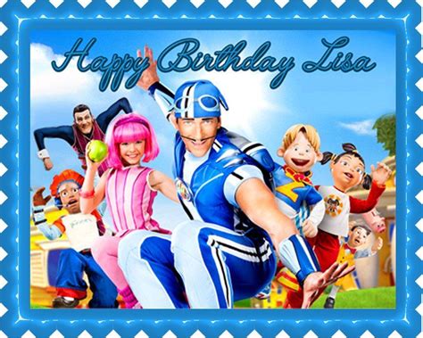 Lazy Town Edible Birthday Cake Topper Or Cupcake Topper Decor Edible Prints On Cake Edible