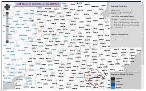 The Interactive Map That Reveals Britain S Most Popular Surnames Daily Mail Online