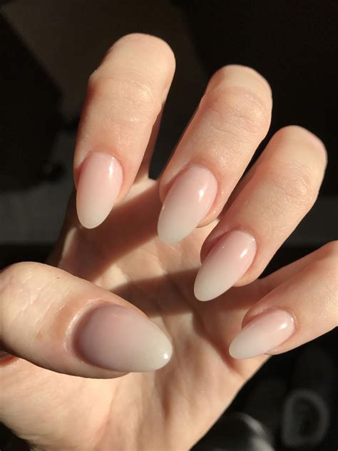 Natural Ombr Almond Acrylic Nails Tye Nails Fort Mcmurray