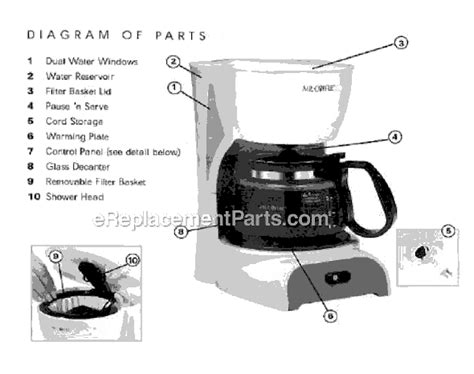 Mr Coffee Dr4 Parts List And Diagram