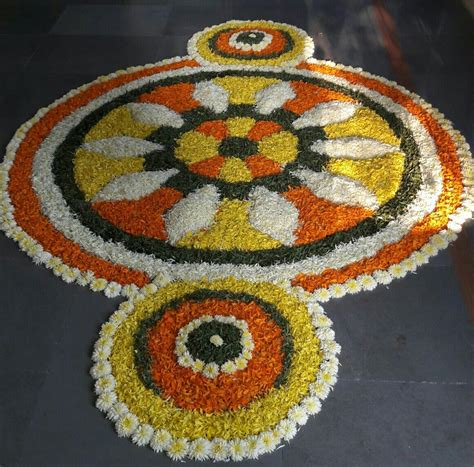 Diwali Festivalflower Rangolihappy Coloursmakes Lovely Design