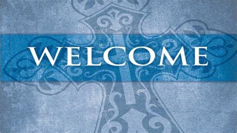 Church Powerpoint Template Cross Welcome