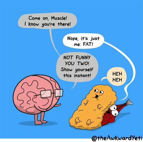 pin by ita mejía on health and fitness awkward yeti heart and brain comic science humor