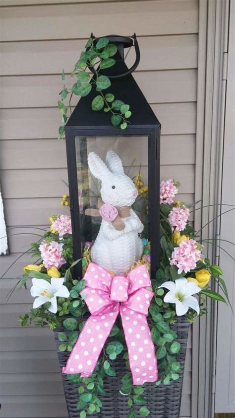 60 Outdoor Easter Decorations Ideas Which Are Colorful And Egg Stra