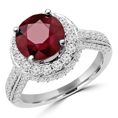 Ruby Engagement Ring Bijoux Majesty