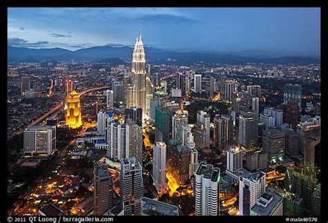 We also support malaysia through partnership programs in areas including security, the environment international mailing address: Picture/Photo: KL skyline with Petronas Towers from above ...
