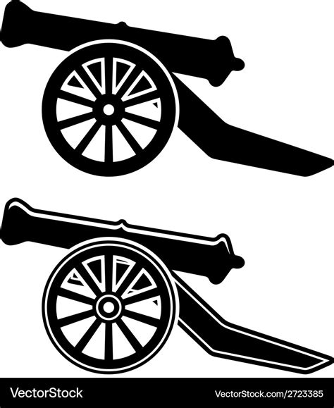 ancient cannon symbol royalty free vector image