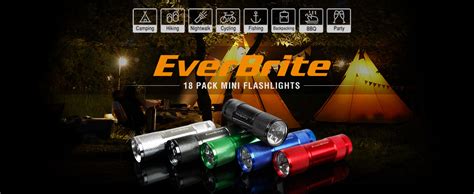 Everbrite 18 Pack Mini Led Flashlight Set Portable Flashlights Ideal