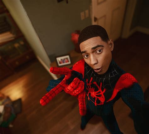 Spiderverse Suit Unmasked Marvels Spider Man Miles Morales Mods