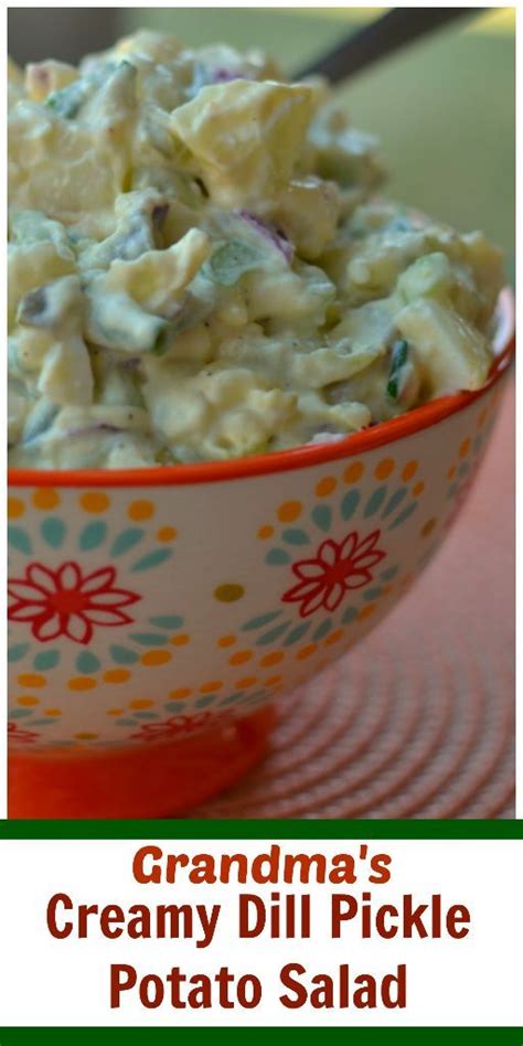 This potato salad recipe is special diet friendly, too. Grandma's Creamy Dill Pickle Potato Salad | Recipe ...