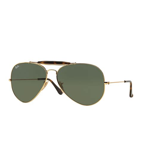 Ray Ban Icon Outdoorsman Ii Double Bridge Aviator Sunglasses In Green For Men Lyst