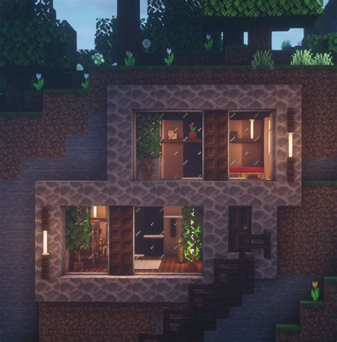 Minecraft House Built Into Hill Minecraft Land
