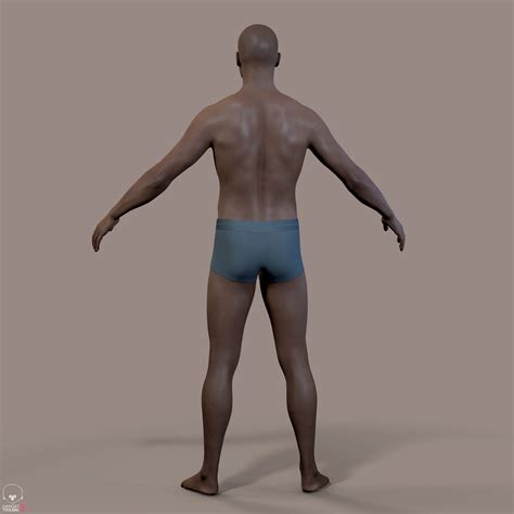 Artstation Average Black Male Body Game Assets