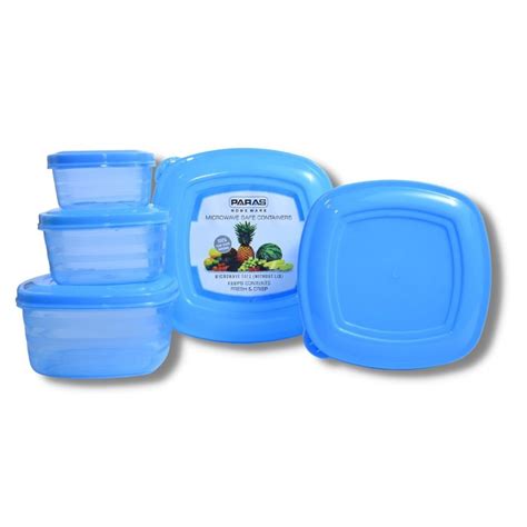 Blue Square Paras Plastic Food Container For Storage Of Spices At Rs