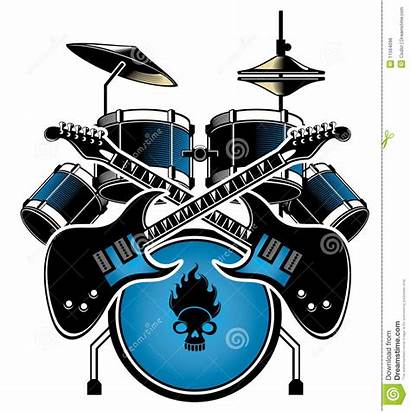Drum Guitar Clipart Bass Clip Drums Cartoon