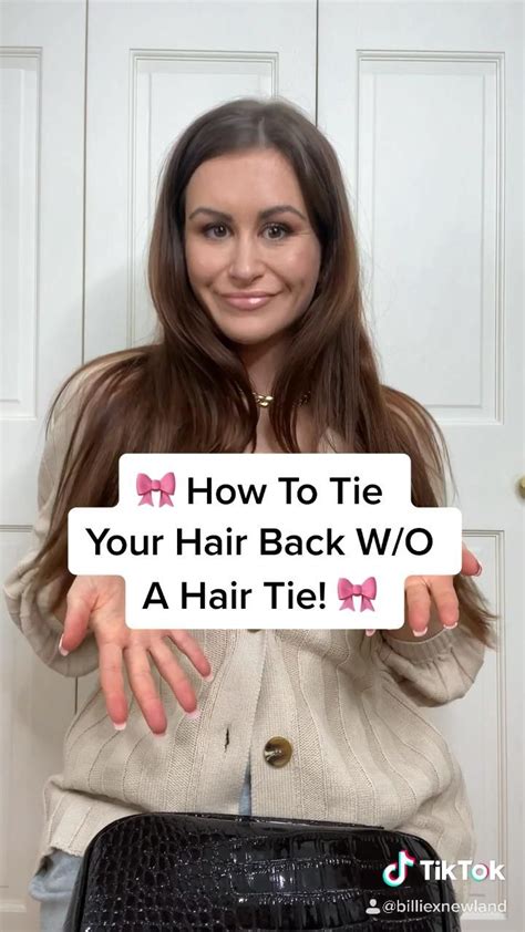 How To Tie Your Hair Back Without A Hair Tie Video Hair Hacks