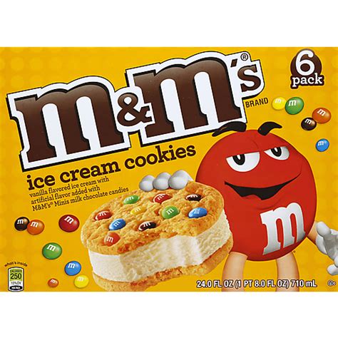 Mandms Ice Cream Cookies 6 Pk Sandwiches And Bars Sullivans Foods