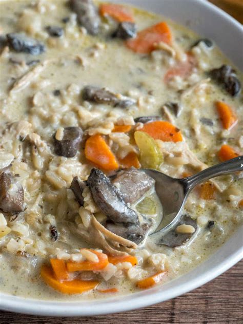 Creamy Mushroom Chicken And Wild Rice Soup Tomatoes