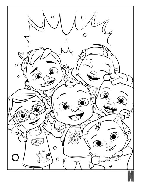 Cocomelon Coloring Page Birthday Coloring Pages Free Kids Coloring