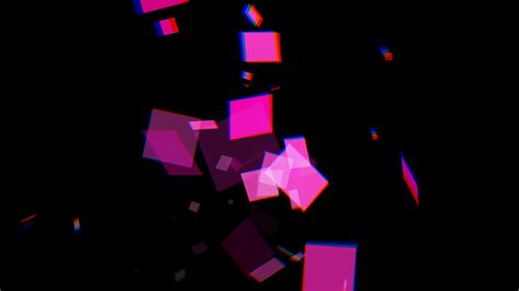 Square Pink Particles Glitchy Effect Loop