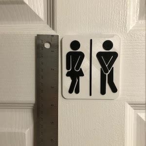 Custom Made Bathroom Door Sign Funny Sign Etsy