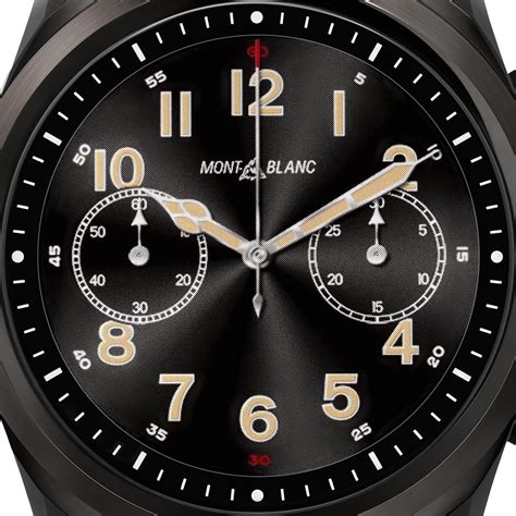 Montblanc Summit 2 Stainless Steel Black Leather Band Watch