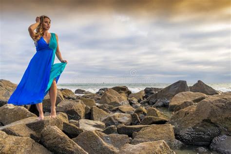Lovely Brunette Latin Model Poses Outdoors On A Beach At Sunset Stock Image Image Of Elegant