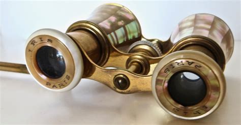 Luxury Victorian French Lorgnette Opera Glasses Marked Iris Paris Circa 1885 Clive