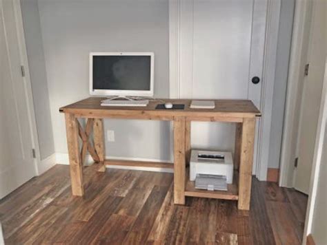 Rustic X Desk Free Woodworking
