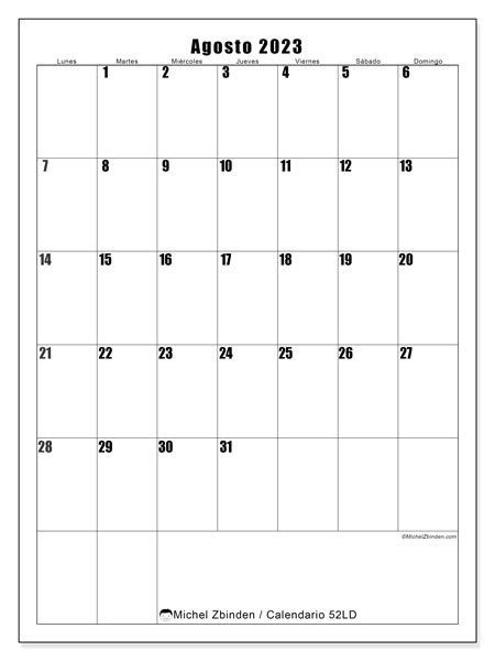Calendario Agosto De 2023 Para Imprimir “46ld” Michel Zbinden Sv