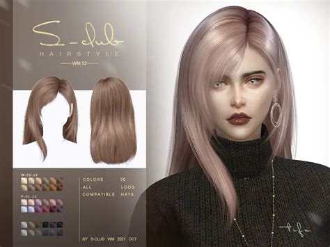 Tifa Straight Mi Long Hairstyle By Sclub The Sims Resource Sims 4