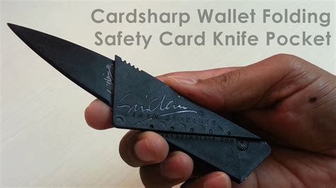 Cardsharp Wallet Folding Safety Card Knife Pocket Youtube