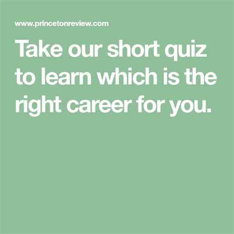 Take Our Short Quiz To Learn Which Is The Right Career For You
