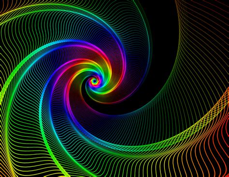 An Image Of Colorful Swirls In The Dark
