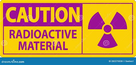 Caution Sign Radioactive Materials Stock Vector Illustration Of