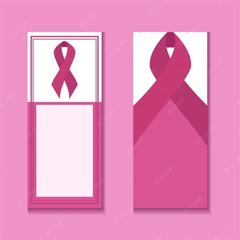 premium vector set of templates flyers on the fight against breast cancer with space for text