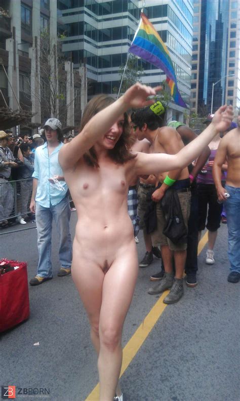 Totally Nude Gal At Pride In Toronto ZB Porn