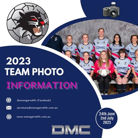 2023 Team Photo Schedule Woongarrah Wildcats Football Club