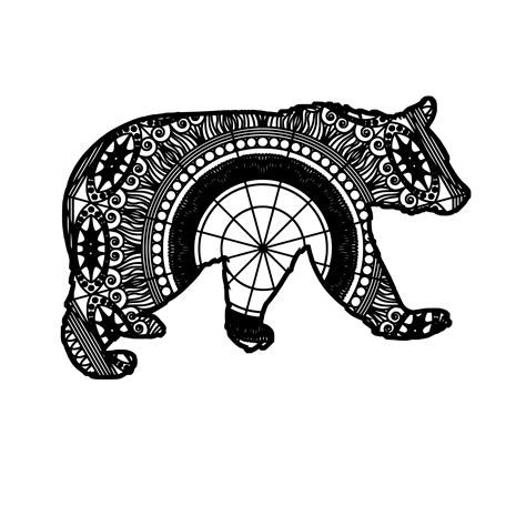 Download Bear Mandala Svg Free - Layered SVG Cut File