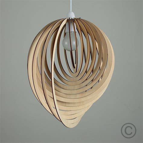 Modern Droplet Shaped Wooden Spiral Design Self Assembly Ceiling