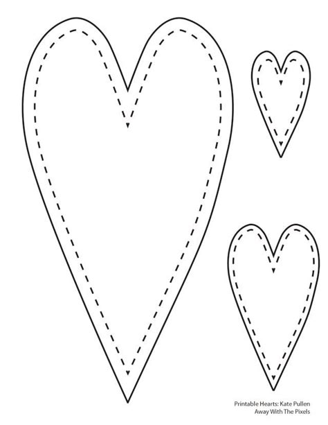 Print Out These 6 Sweet And Free Heart Templates