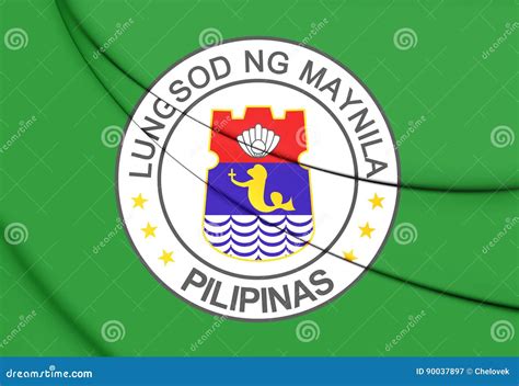 Flag Of Manila Philippines Stock Illustration Illustration Of Three Philippines 90037897